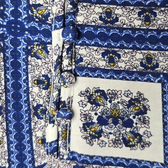 Porridge Anthropologie Belmar Boho Patch Print Quilted Yoke Button Blouse XS - Picture 6 of 10